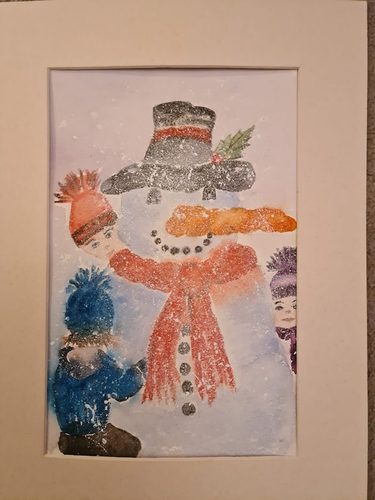 Chris M, Christmas card, mixed media.